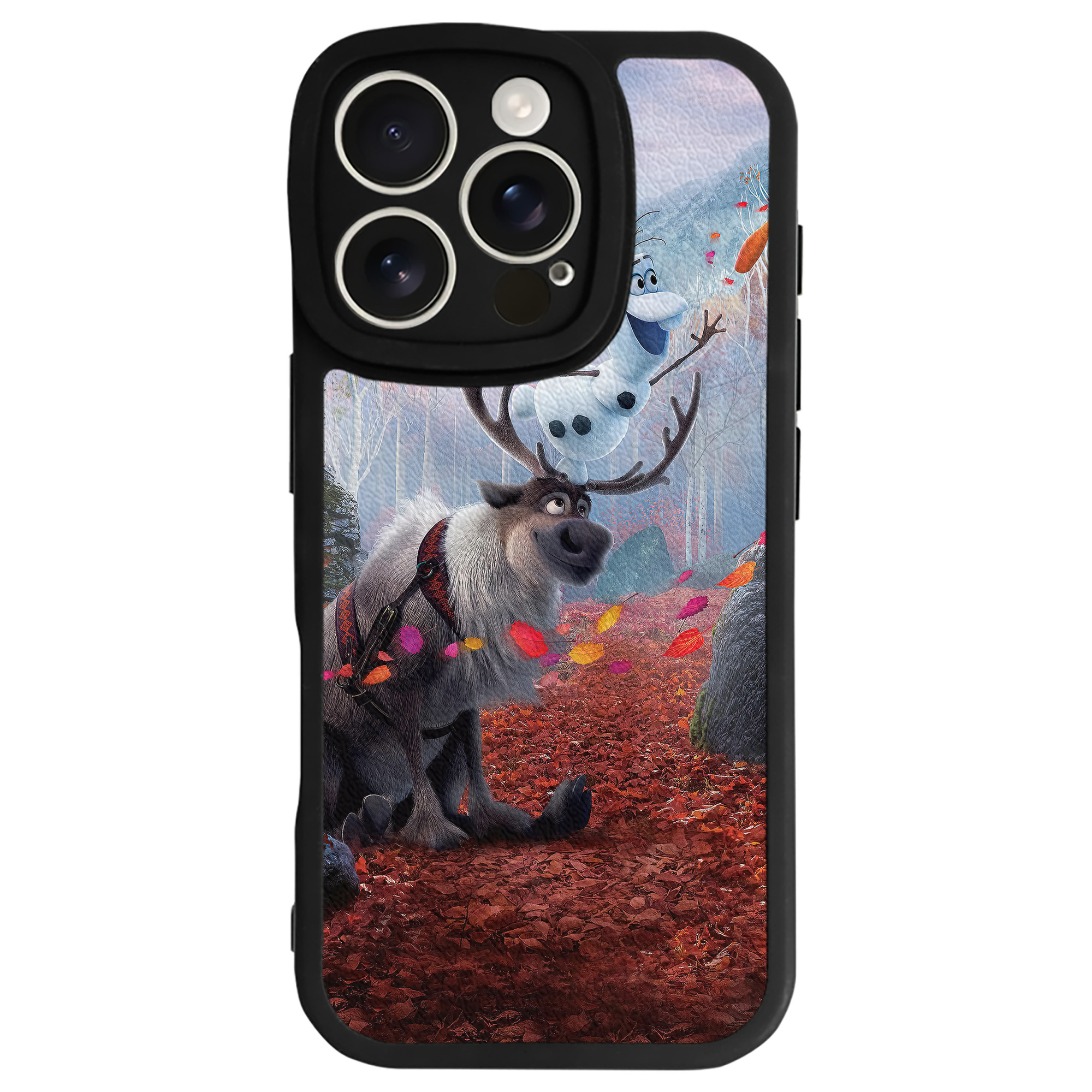 （画像用） アナと雪の女王 アンナ エルサ Frozen Anna Elsa 【iPhone 16シリーズ対応】シリコンスマホケース（レザー調） 材質：シリコン
